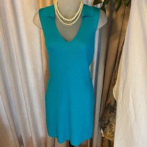 Cabana by Crown & Ivy Juniors' Sleeveless Collared Rib Sweater Dress(NEW)